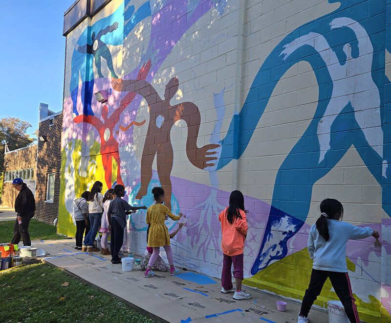 A mural on a wall in Rockville.
